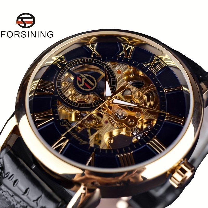Luxury Watch Brands Logo - Forsining 3D Logo Design Hollow Engraving