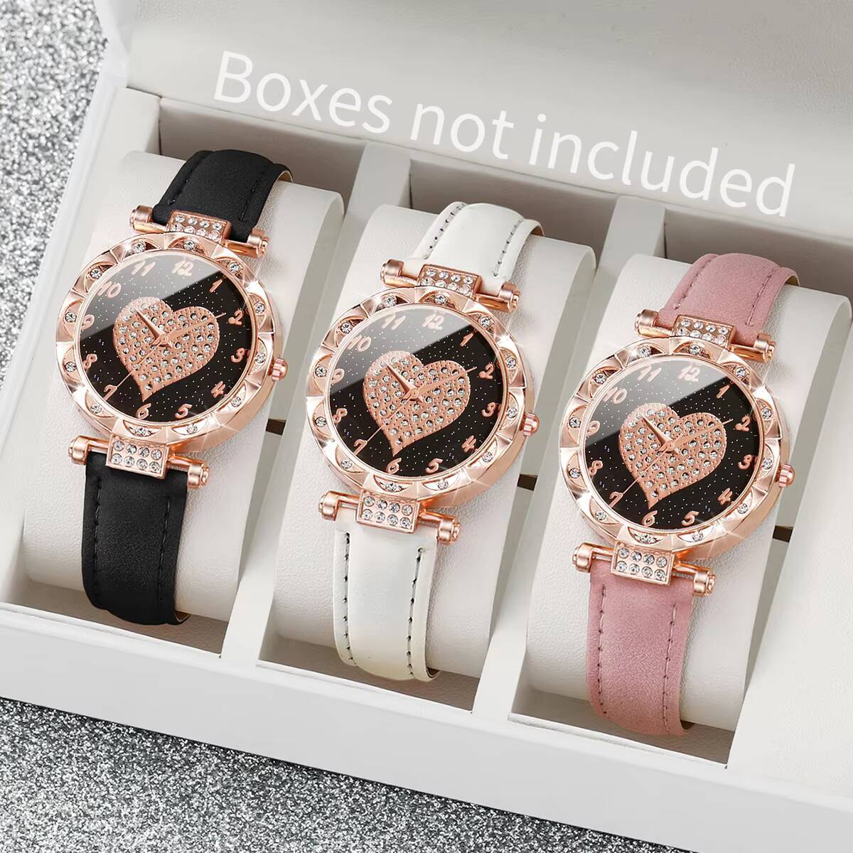 3PCS Women Watches Set Fashion - Open Heart Watch review and price