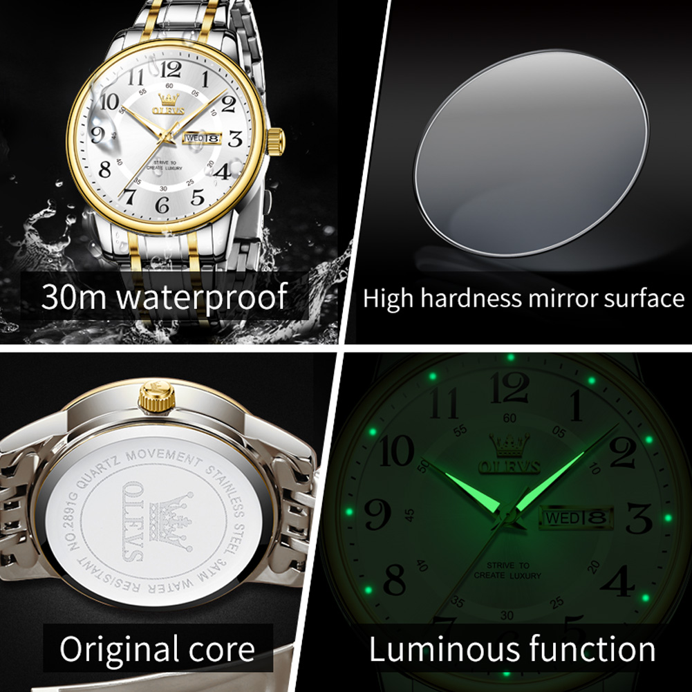 OLEVS Casual fashion men's wat - Luxury Watch With Arabic Numerals review and price
