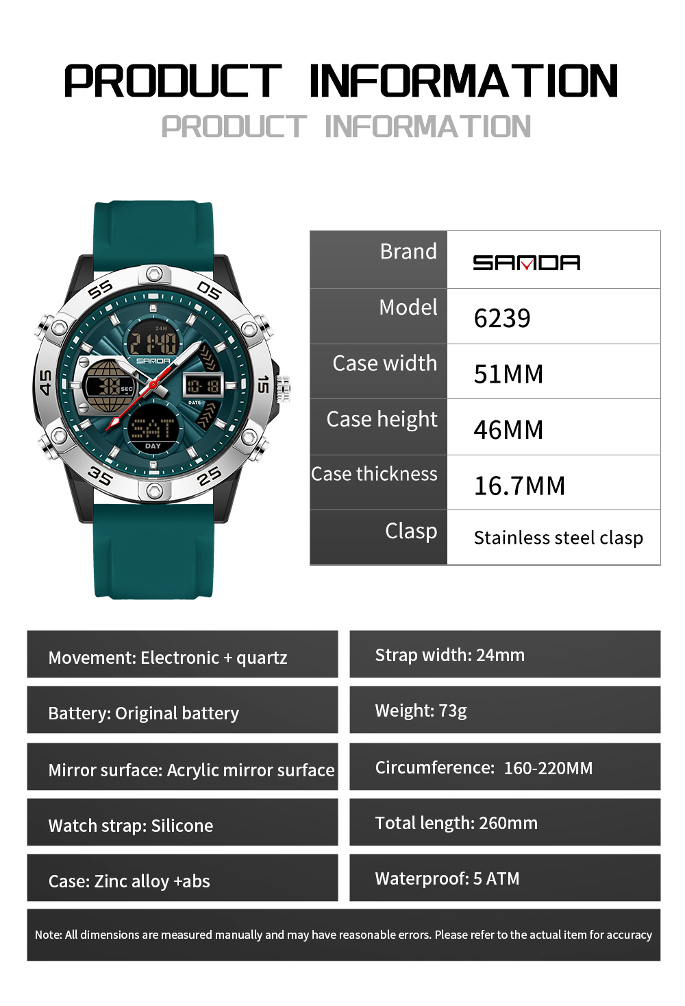 SANDA Fashion Luxury Cool Elec - Luxury Watch Shop review and price