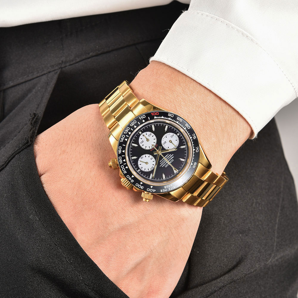39mm gold custom men's watch V - Luxury Watch Gold review and price