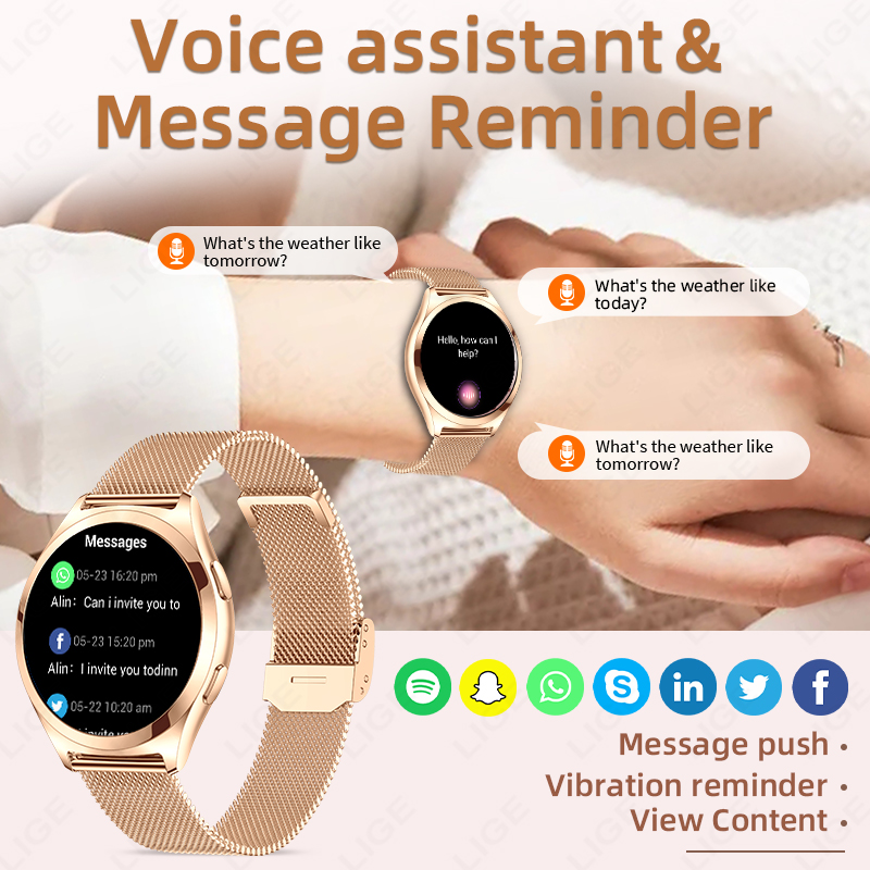 LIGE Luxury Smart Watch For Wo - Luxury Watch On Wrist review and price