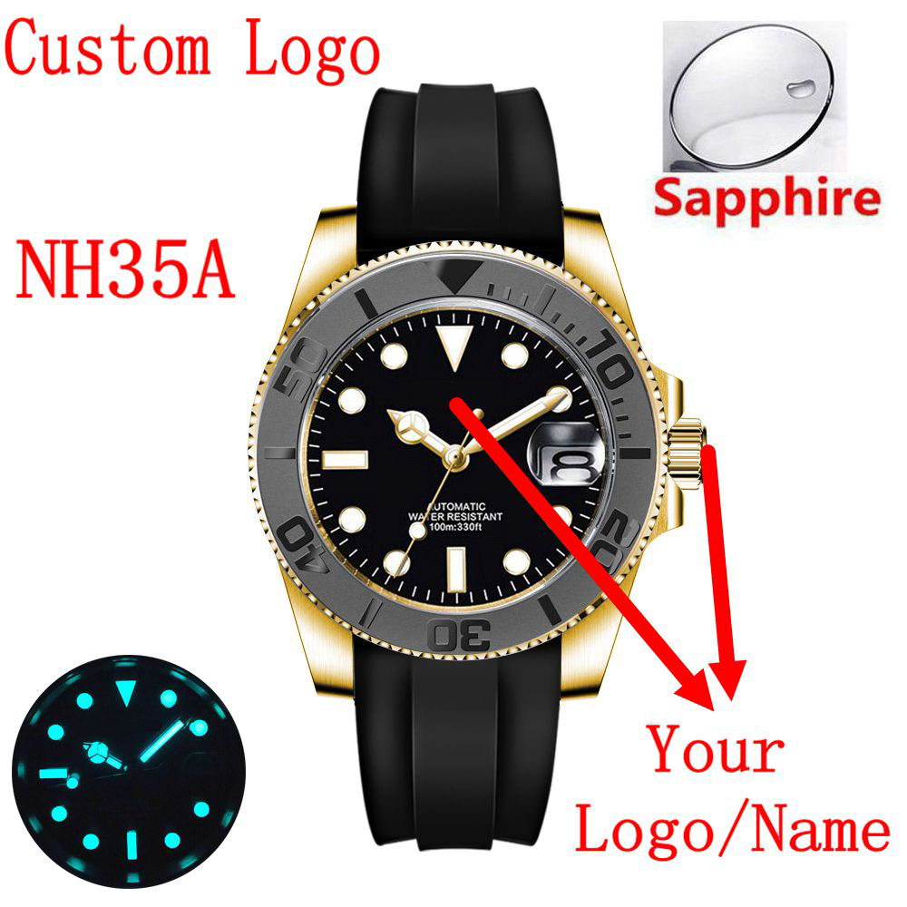 Custom logo 40mLuxury NH35/ Mi - Luxury Watch Gold review and price