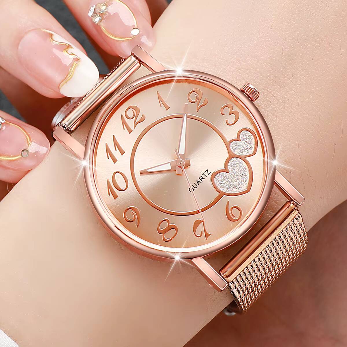 1/3PCS Fashion Heart Dial Wome - Open Heart Watch review and price
