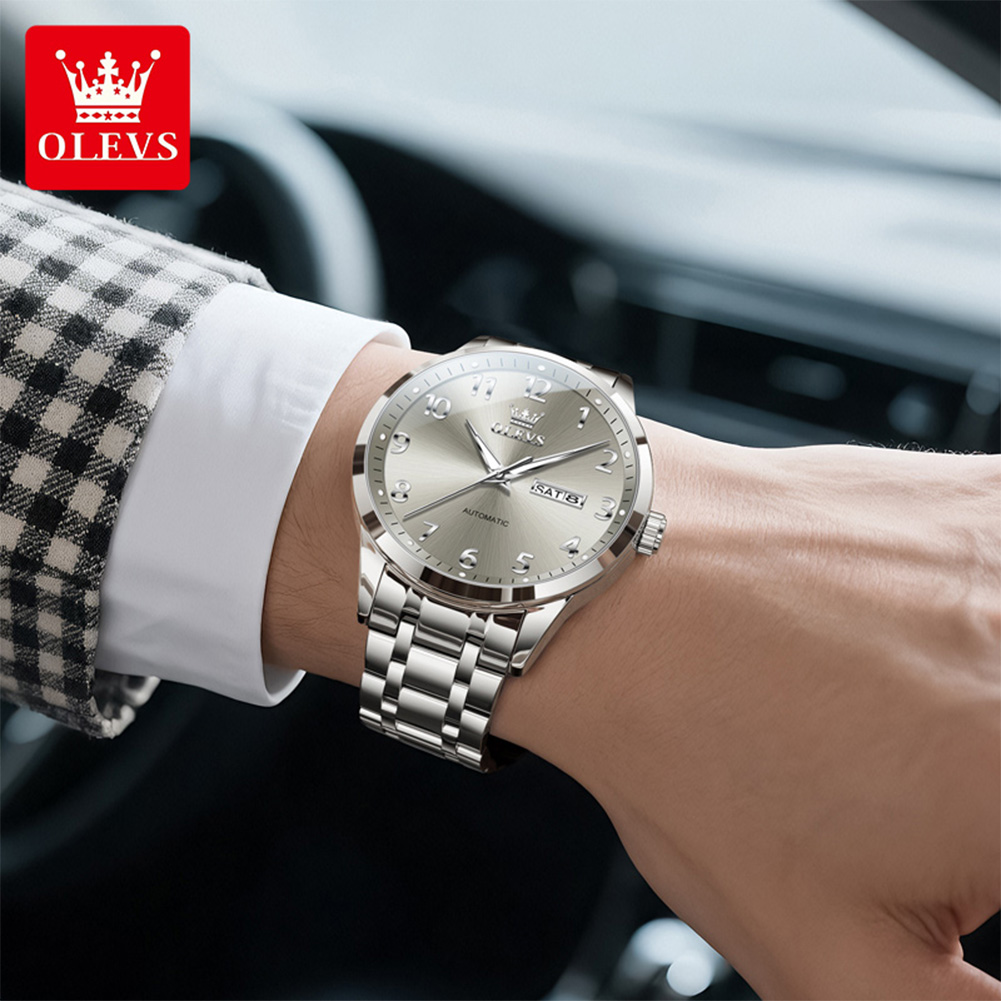 OLEVS automatic watch for man  - Luxury Watch With Arabic Numerals review and price