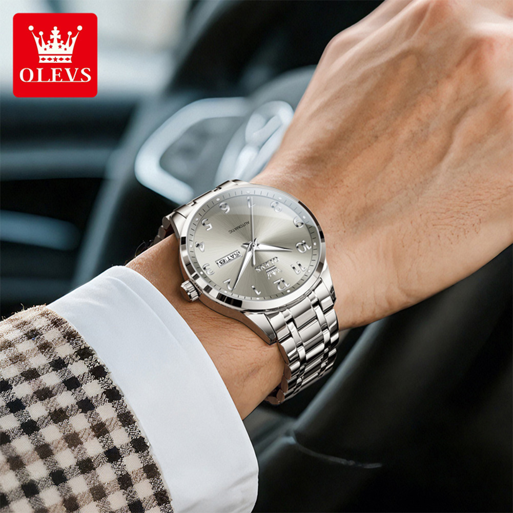 OLEVS automatic watch for man  - Luxury Watch With Arabic Numerals review and price
