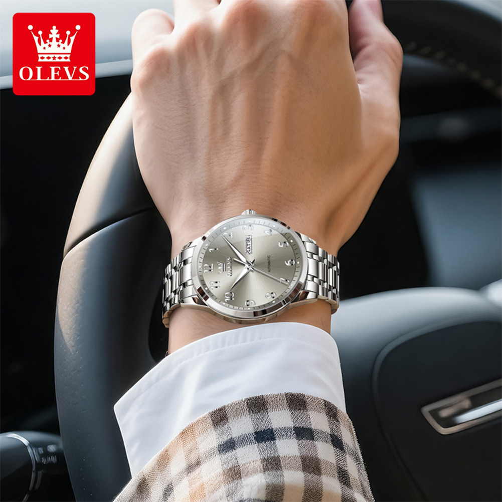 OLEVS automatic watch for man  - Luxury Watch With Arabic Numerals review and price